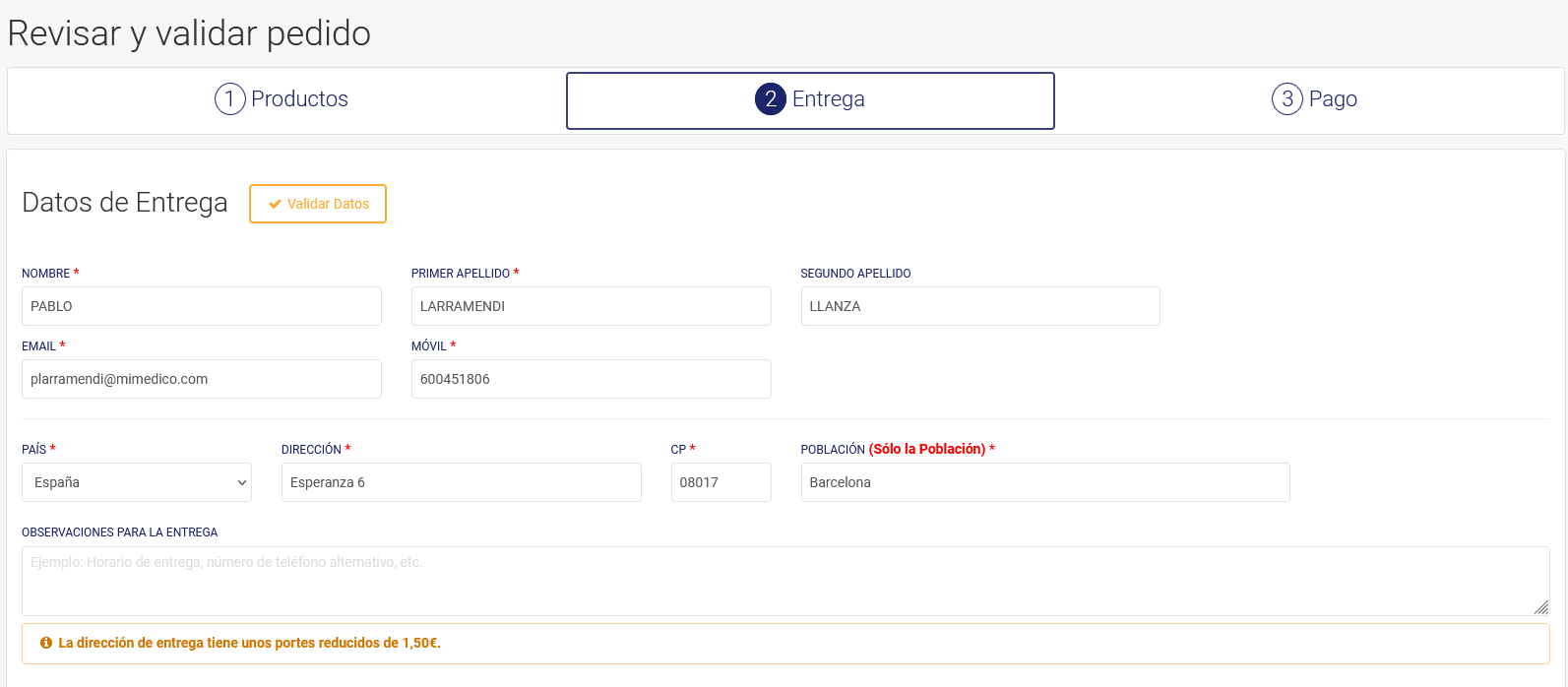 66 Proceso compra Paciente en MiMedico.com