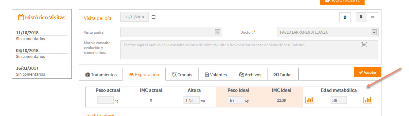 Mejora Exploración: Edad Metabólica