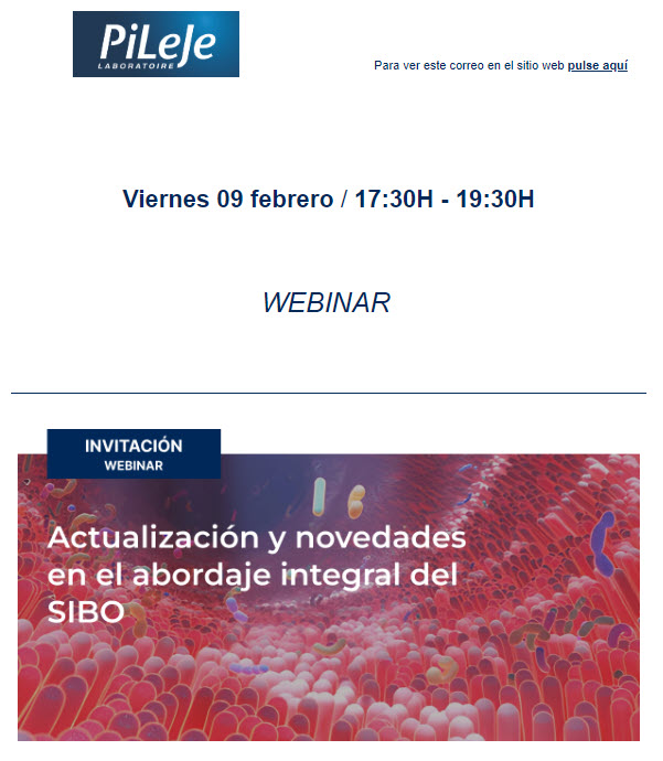 Webinar: «Actualización y novedades en el abordaje integral del SIBO» 09/02/2024