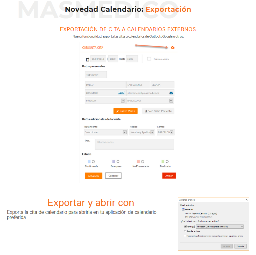 Exportacion cita