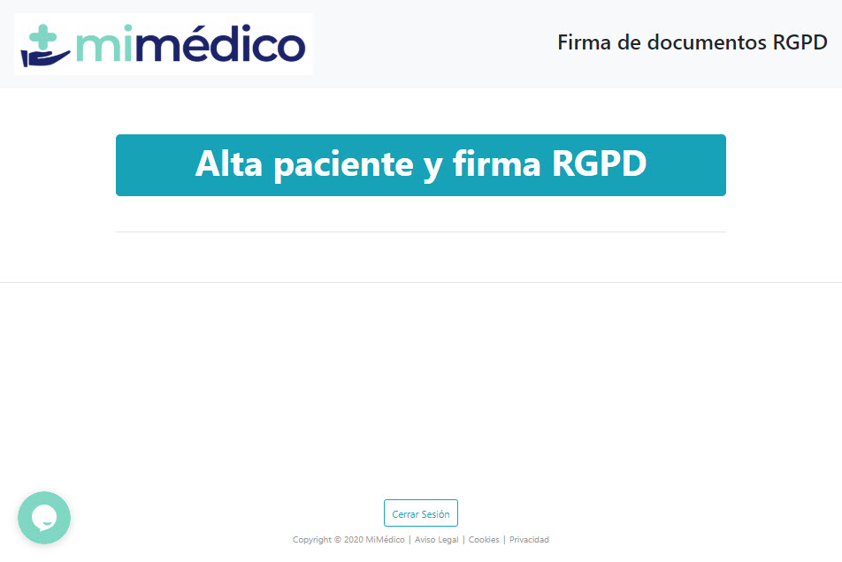 Alta paciente V2: Mejoras