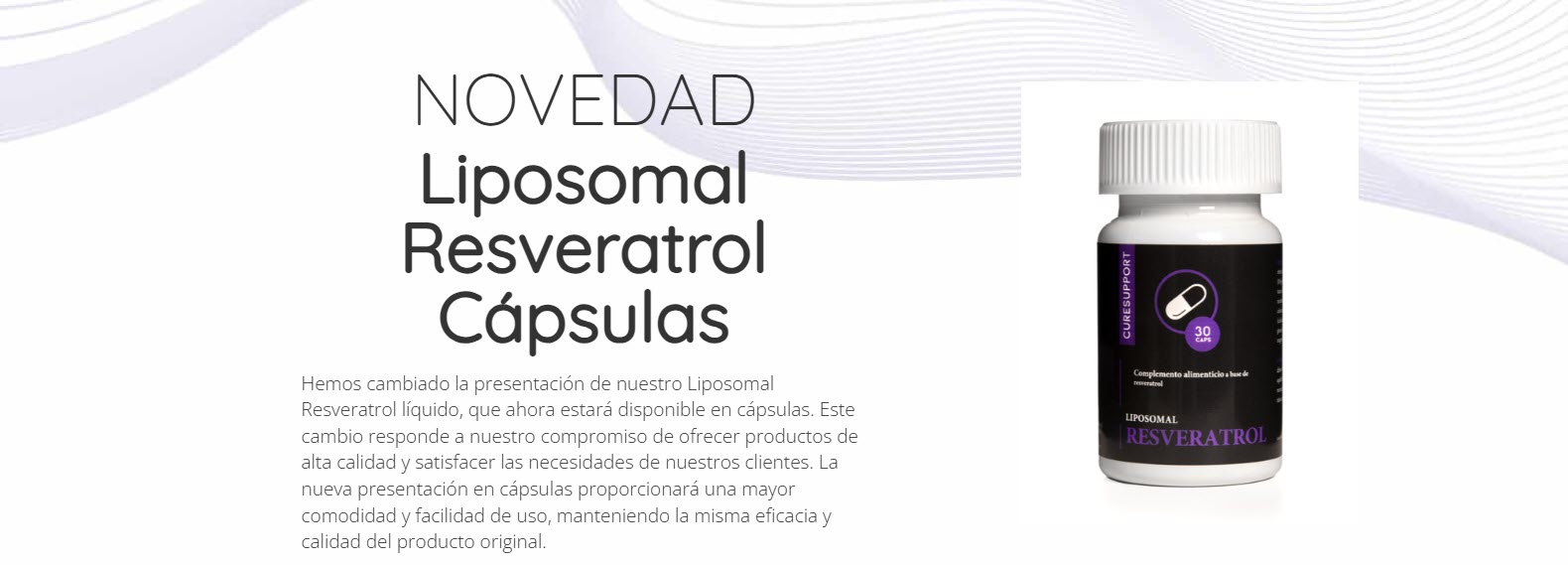 Novedad: Liposomal Resveratrol Cápsulas Curesupport