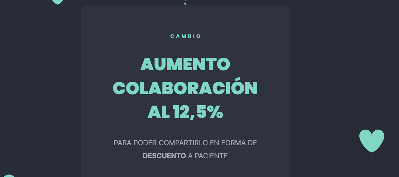 Cambio colaboración y descuento a Paciente