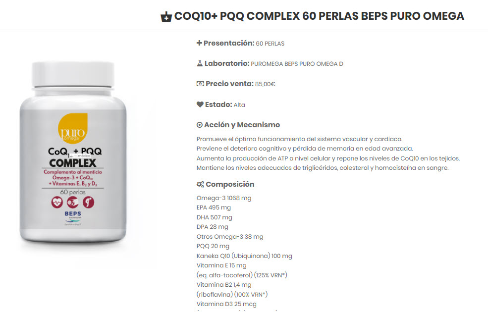 NUEVOS PRODUCTO DE BEPS BIOPHARM / PURO OMEGA