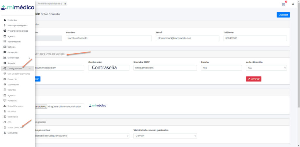 91 - Configurar E-mail Consulta en Mimedico.com