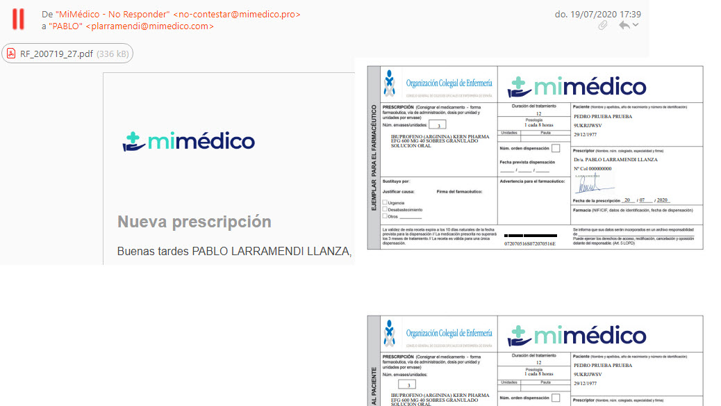 Receta medicamento