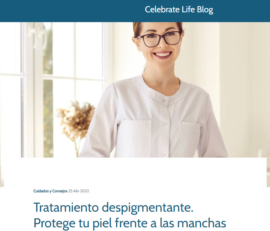 Tratamiento despigmentante. Protege tu piel frente a las manchas