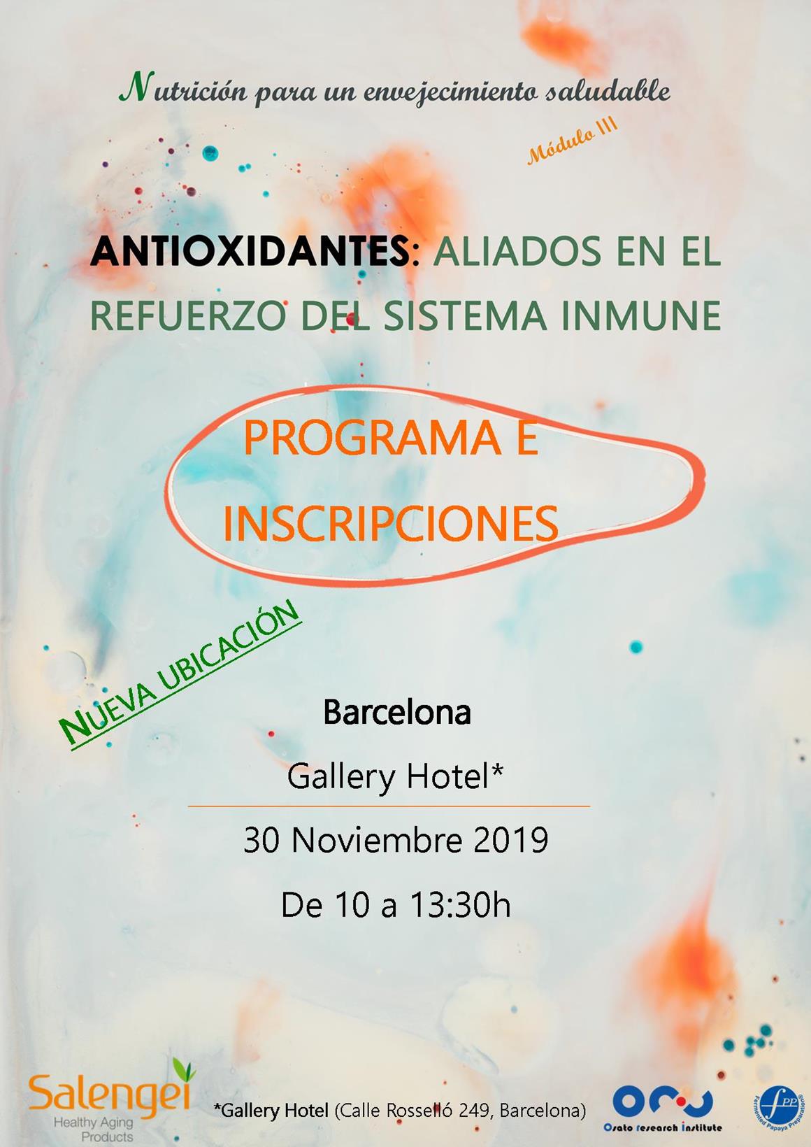 Nueva Ubicación y Nueva fecha: ANTIOXIDANTES Y SISTEMA INMUNE