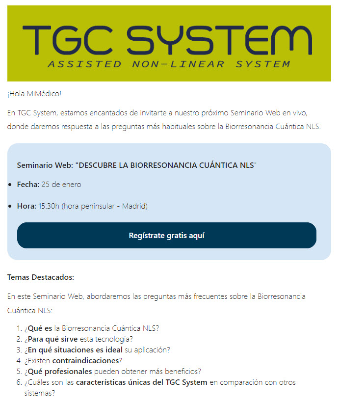 Descubre la Biorresonancia Cuántica NLS con TGC System