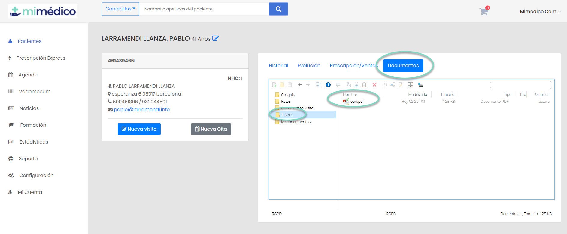 Alta Paciente RGPD – CheckIn MiMédico.com