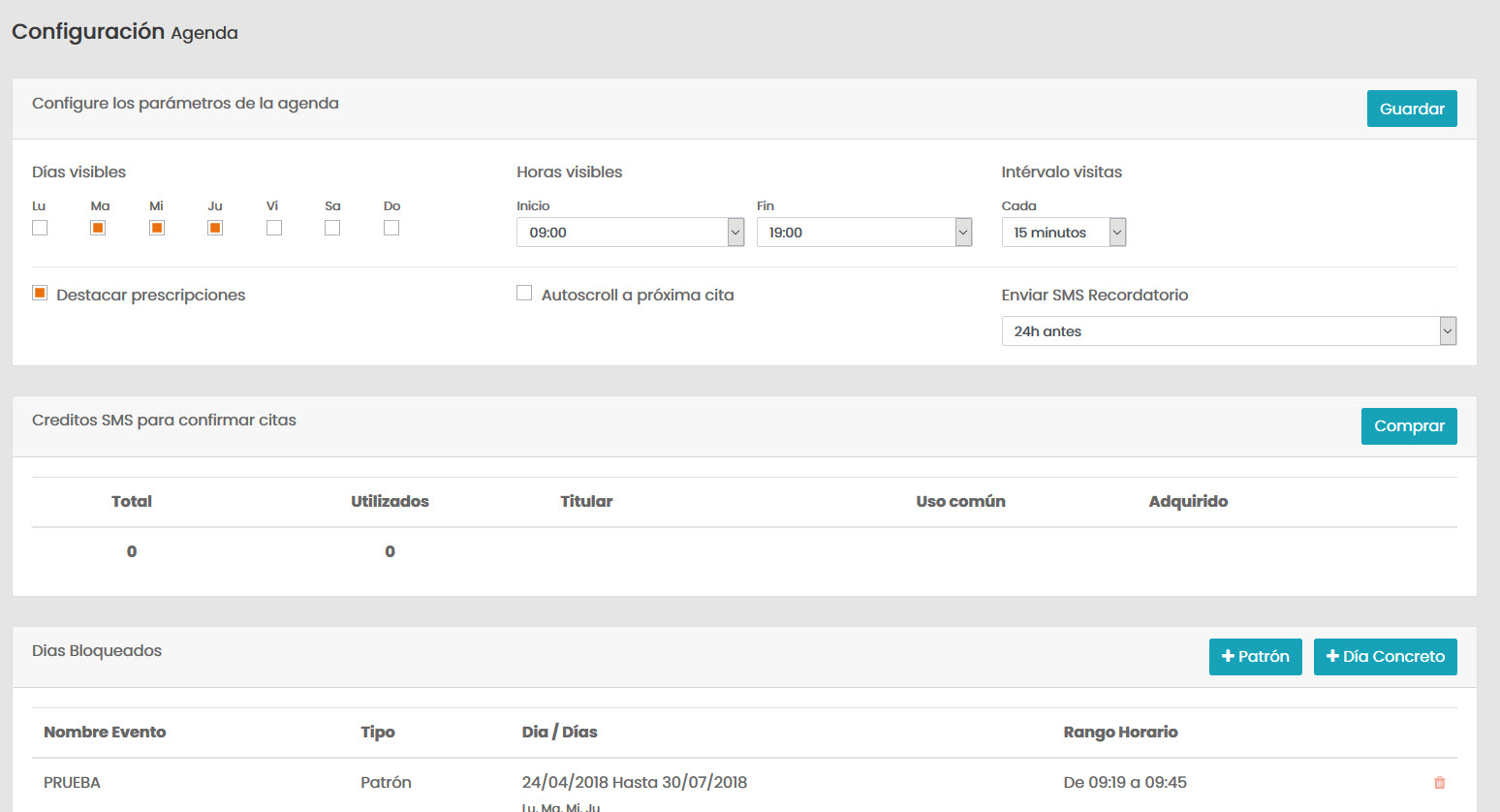 6 Configurar Agenda