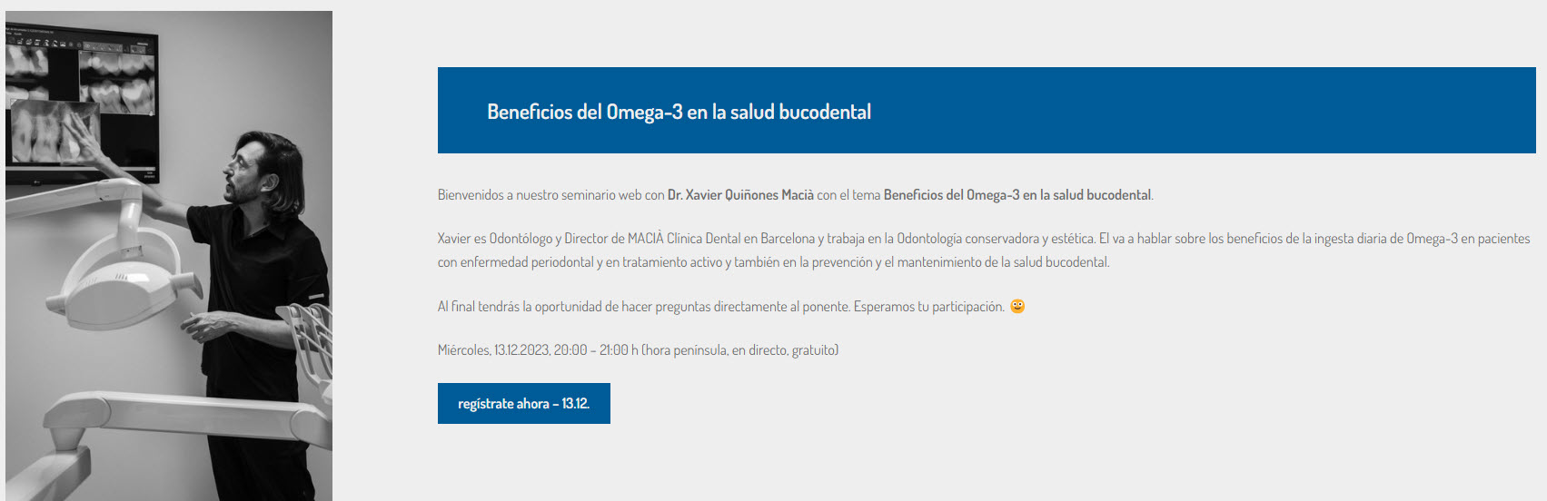 Beneficios del Omega-3 en la salud bucodental