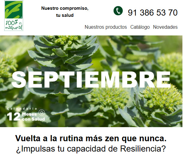 Imprescindibles de septiembre / Calendario 12 meses con salud